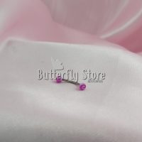 Piercing Ceja Con Bolita Espiral Fucsia (262)