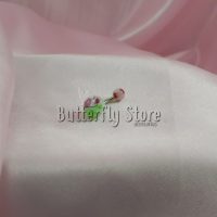 Piercing Ombligo Bolas Acrílico Blanco Signo de la Paz (305)