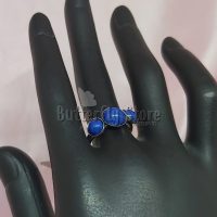 Anillo Triple Piedra Azul N° 17 (922)