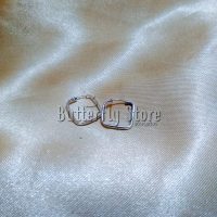 Aro Cuadrado Bañado en Plata Nacional (1286)