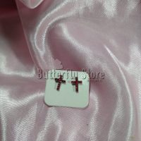 Aro Cruz con Strass Roja (1356)