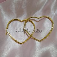 Argolla Corazon Dorada 5cm (1396)