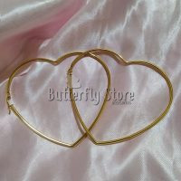 Argolla Dorada Corazon 6cm (1398)