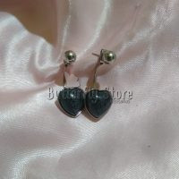 Aro Colgante Corazon Negro (1633)