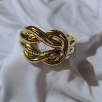 Pulsera Labrada Inflada Dorada (666)
